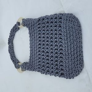 Grey crochet handbag,  never worn